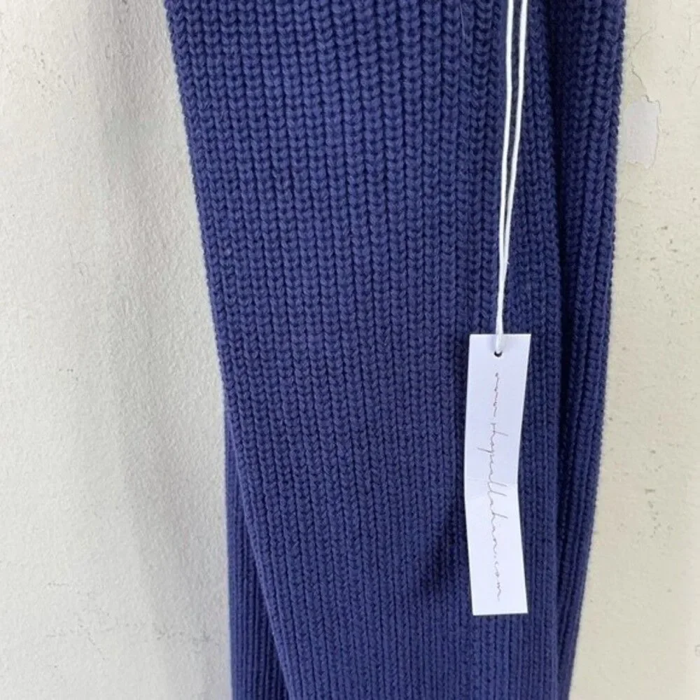 NWT Callahan Fisher Mini Blue Knit High Neck Racer Back Sweater Tank Dress L - Picture 6 of 12